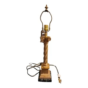 Rare Frederick Cooper Chicago Mid Century Brass Lamp With Marble Base 24" - Picture 1 of 7