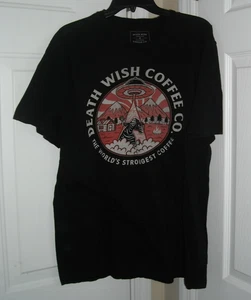 Death Wish Coffee Company, Maglietta, Uomo XXL, T-Shirt Nera - Foto 1 di 4