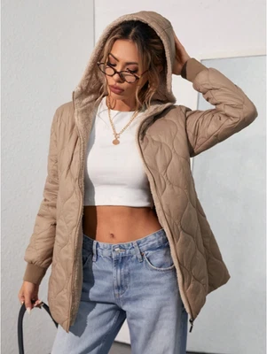 Aveloria Affinna Informal Acolchado Suelto Con Capucha Acolchado Abrigo Ropa Invierno Foto 1 de 4