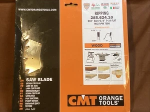 CMT  285. 624. 10 , 10” ,24 flat , Wood Orange chrome full Kerf, Italy - Picture 1 of 4
