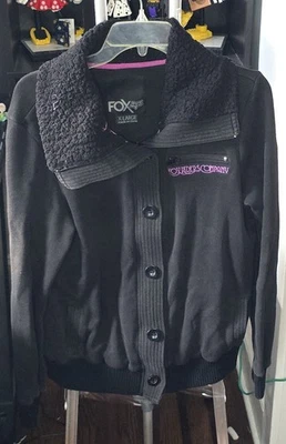 Fox Riders & Co Women's Black Sweater - Size XL - Button & Zipper Detail - Image 1 of 4