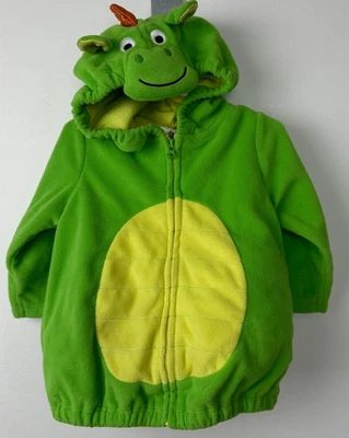 Carters Cozy Baby Dinosaur Halloween Costume 12 mo Unisex Boy Girl Hoodie Zip A3 - Image 1 of 4