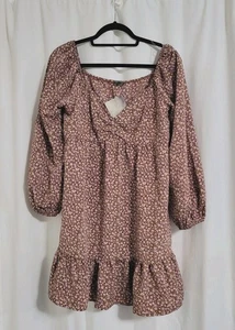 Vestido Floral Rosa Lirio Talla M Boho Pradera Cottagecore Leche Criada Otoño - Imagen 1 de 8