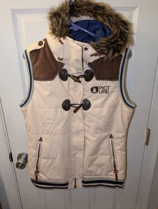 PICTURE Abbigliamento Biologico Gilet Donna Grande Giacca con Cappuccio Puffer - Foto 1 di 7