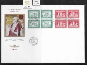 VPH_86. VATICANO. SERIE DORADA. Bloques de tarjeta 1964. Juego CUSANUS. Scott 395-396. - Imagen 1 de 1