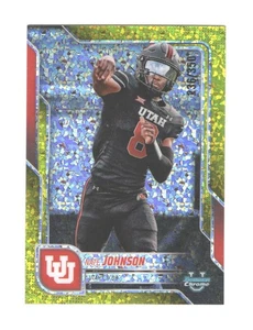 2025 Bowman Chrome University Nate Johnson #57 Yellow Mini-Diamond /350 - Bild 1 von 2