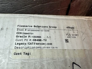 FLOWSERVE MY36846AA130-CD4M LAUFRAD 6X4-13A RV ORACLE 1252665 - Bild 1 von 10