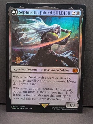 Sephiroth Fabled SOLDIER Prerelease MTG Magic Gathering FFVII Final Fantasy 7 - Image 1 of 2