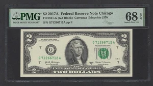 United States 2$ 2017A Fr#1941-G (GA Block)   S/N 71266712A UNC Grade 68 - Picture 1 of 2