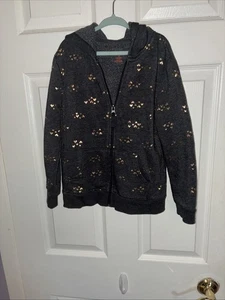 Kids Cat And Jack Sparkle Heart Hoodie Size 6/6X - Picture 1 of 7