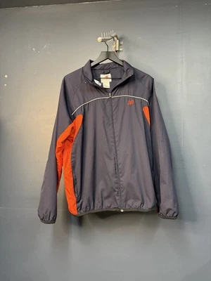 Chaqueta cortavientos New Balance vintage para hombre azul marino naranja talla grande Foto 1 de 3