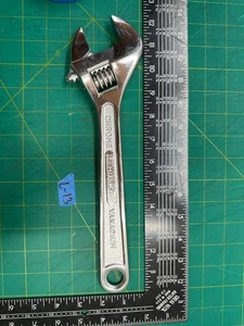 Vintage 12" Husky No.20890 300mm Adjustable Wrench Chrome Vanadium, Made in USA - Picture 1 of 4
