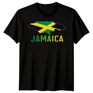Jamaica Flag Map Countries Mens T-Shirt Womens Tee Travel Souvenir Graphic - Picture 1 of 36