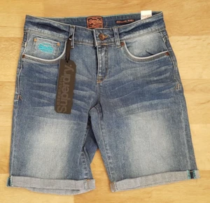 Superdry Denim Bermuda Shorts Women's W26 - BNWT - Picture 1 of 4