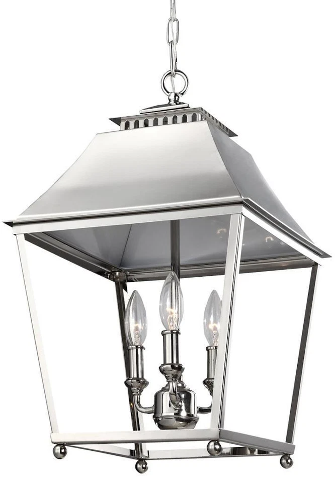 Feiss Galloway 3 Light Pendant Polished Nickel - F3089-3pn