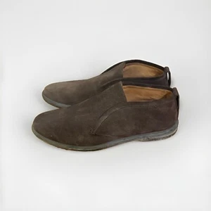 PETER MILLAR Hombres Tallas 9-11 Artesanales Sin Cordones Gamuza Cuero Bota Zapatos Marrón $298 - Imagen 1 de 11