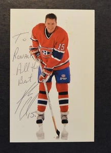 Andrew Cassels 15 Canadiens signed auto autograph color photo 3.5x5.5 - Picture 1 of 2