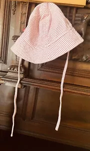 Zutano Baby Bleistift Streifen Sonnenhut Baumwolle rosa/weiß Größe 24 M - Bild 1 von 5