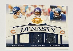 2008 Donruss Threads Dynasty Materials McMahon Payton Singletary 162/250 Jersey