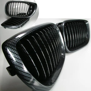 Passt für BMW E46 3er 4 Türer FACELIFT ca. 2002-2005 NIEREN GRILL CARBON LOOK - Picture 1 of 4