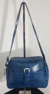 Vintage Blue carry on shoulder bag. Made in Japan Designed Specially for Skyway  - Image 1 of 4