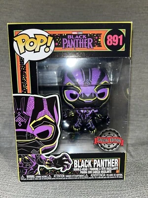 Funko Pop - Marvel Black Panther Black Light #891 Exclusive BlackLight - image 1 of 4