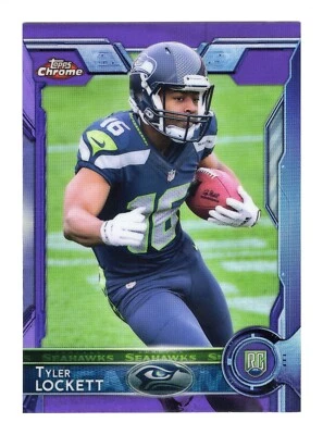 2015 Topps Chrome Purple  Refractors #178  Tyler Lockett RC SEATTLE SEAHAWKS - Image 1 of 2