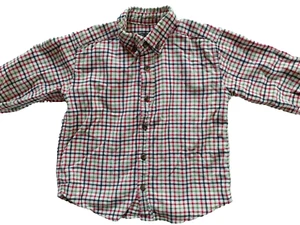 Children's Place Boys Button Down Shirt Red Plaid Corduroy Size 24 Months - Bild 1 von 12