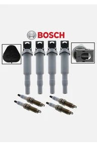 Bosch OEM Ignition Coil & Spark Plug Double Platinum (4sets) OEM for BMW 2.0L - Picture 1 of 1