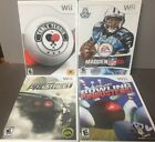 Set of 4 Wii Games: Madden, Prostreet, Bowling Pinbusters, Table Tennis
