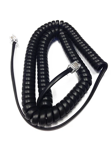 THE VOIP LOUNGE NEW 12 ft Handset Curly Cord Allworx IP Phone 9224 9212L 9204 9204G 9202E Black