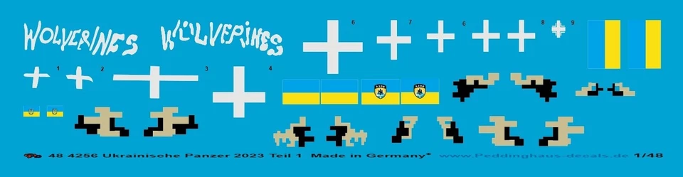 Peddinghaus-Decals 1/48 4256 Ucraina Carro Armato 2023 Parti - Immagine 1 di 1