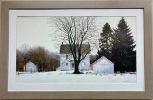 Ray Hendershot "Pennsylvania White" FRAMED American Country Farm Art Print New - Picture 1 of 3
