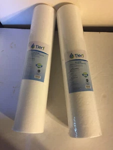 20 x 4.5 Inch Tier 1 Polypropylene Sediment Water Filter 2 Pack - Picture 1 of 6