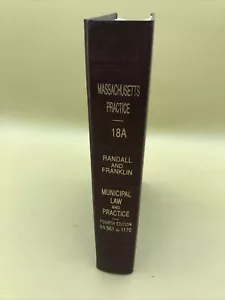 Massachusetts Law and Practice Vol. 18A Randall and Franklin Fourth Edition - Bild 1 von 8