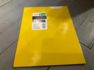 Mead Five Star 4 Pocket Laminated Paper Folder 12.5" X 9.5" YELLOW - Picture 1 of 1