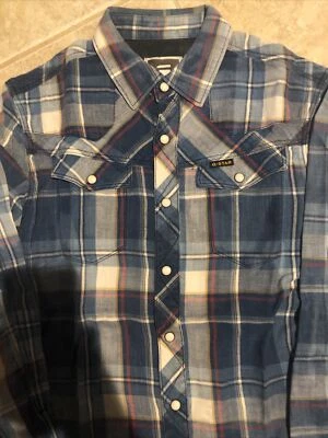 Auténtico G-Star franela azul y rojo talla pequeña Foto 1 de 4