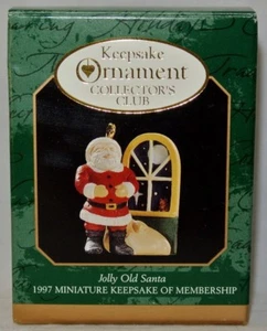 Hallmark '1997 Jolly Old Santa' Keepsake Of Membership Miniature Ornament New - Picture 1 of 1