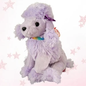 ⭐️ DEMURE ⭐️ 2004 TY Beanie BUDDY Purple Poodle Dog - MWMT'S - Imagen 1 de 6