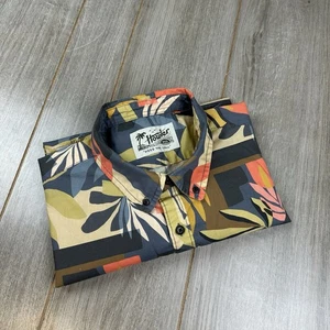 Howler Bros Shirt Mens XXL 2XL Floral Hawaiian Print Shirt Sleeve Abstract *flaw - Picture 1 of 13