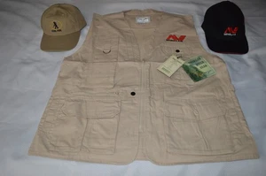 FOX FIRE ~ MINELAB DETECTORS ~ COILTEK COILS ~ STONE SAFARI VEST ~ LARGE ~ NEW - Picture 1 of 24