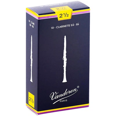 Cañas Clarinete Vandoren Tradicional Bb Fuerza 2.5 Caja de 10 Foto 1 de 3