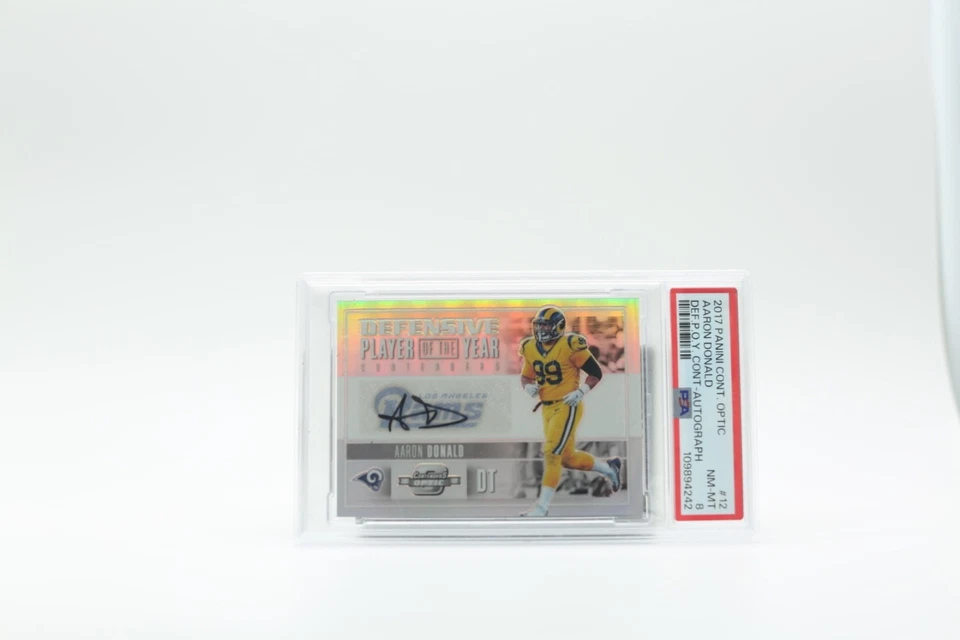 2017 PANINI CONT. OPTIC AARON DONALD-АВТОГРАФ psa 8 - Изображение 1 из 2