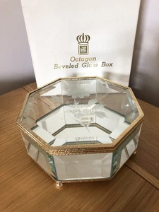 Octagon Bevelled Glass Box - Picture 1 of 6