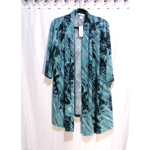 CJ Banks Übergröße 3X Strickjacke Blau/Grün Neu mit Etikett - Bild 1 von 3