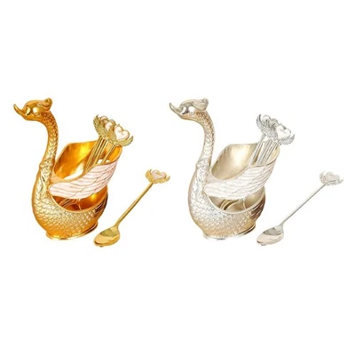 Flatware Set Gifts Swan Tableware Holder Base for Hotel Wedding Housewarming - Image 1 of 2