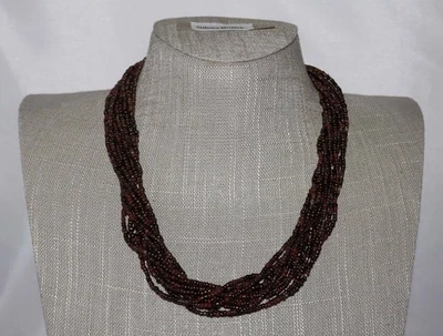 Collar Silpada Plata Esterlina Multi-Hebra Marrón Bronce Semilla Cuentas N1815 Foto 1 de 4