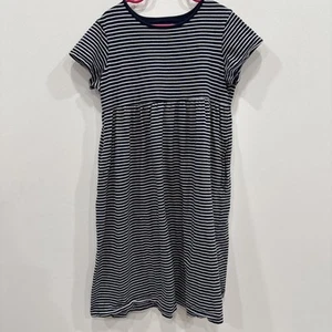Lands End Girls Dress 7 Years navy Stripe Summer Kids - Picture 1 of 9