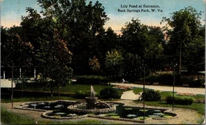 Postal LILY POND Rock Springs Park Entrada Virginia Occidental c1910s - Imagen 1 de 2