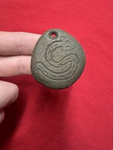 Indian Artifact Snake Effigy Pendant Gorget Arrowheads - Picture 1 of 4